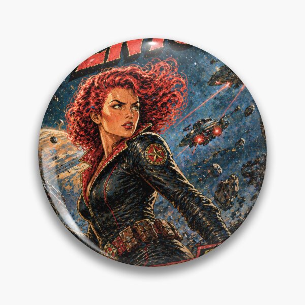 Item preview, Outlaw of the Asteroid Belt – Retro Sci-Fi Poster | Stella Venturi Episode 4 | Vintage Space Western Art designed and sold by THE VESSEL ARCHIVE.