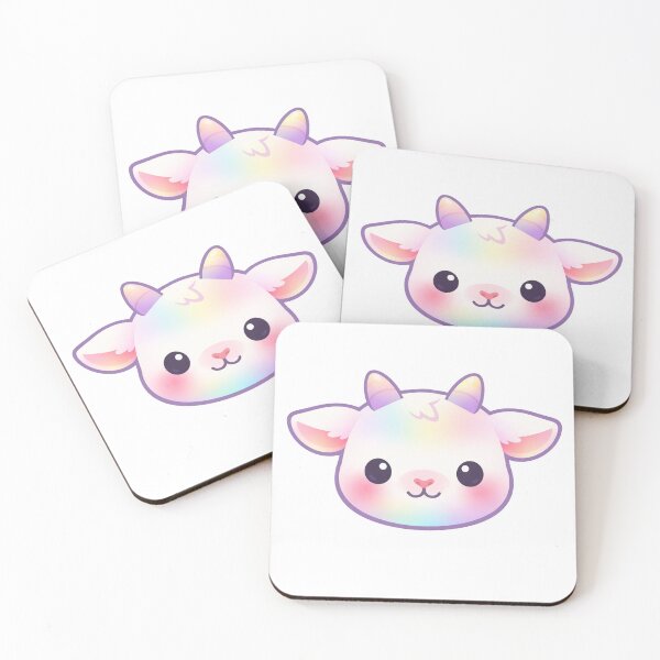 Item preview, Cute Rainbow Kawaii Baby Goat Face Pastel designed and sold by Owcomm.