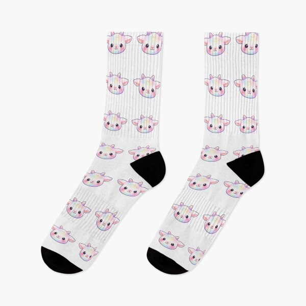 Item preview, Cute Rainbow Kawaii Baby Goat Face Pastel designed and sold by Owcomm.