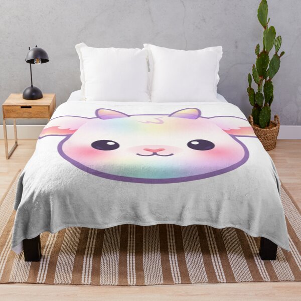 Item preview, Cute Rainbow Kawaii Baby Goat Face Pastel designed and sold by Owcomm.