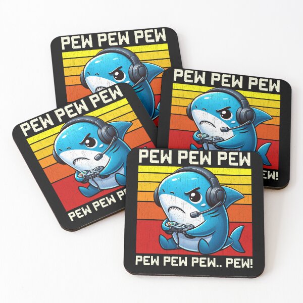 Item preview, Funny Shark Vintage Gamer Videogames Pew Zoo Boys Girls Kids designed and sold by rafaeltto.