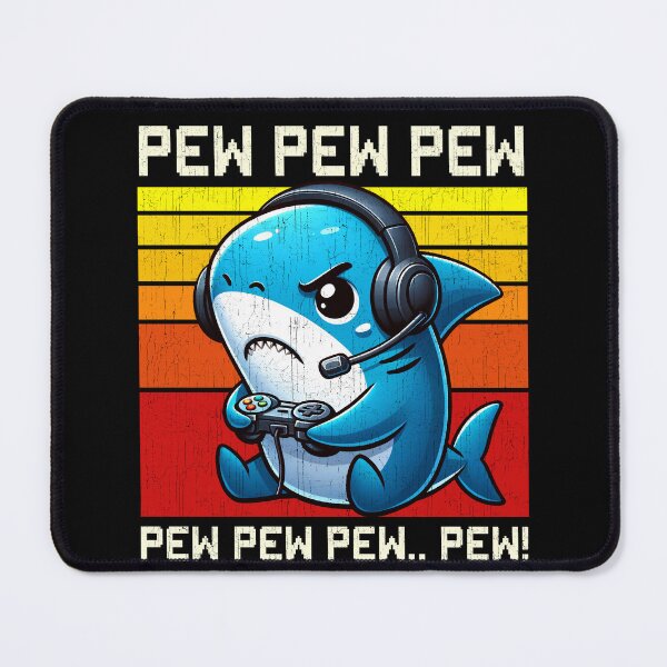 Item preview, Funny Shark Vintage Gamer Videogames Pew Zoo Boys Girls Kids designed and sold by rafaeltto.