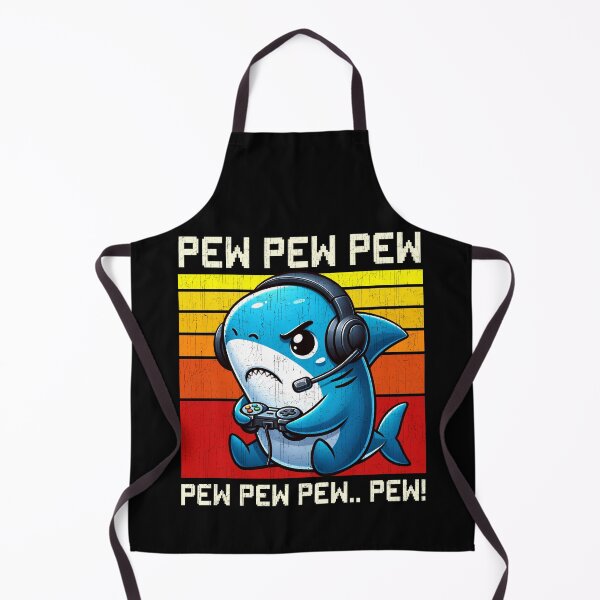 Item preview, Funny Shark Vintage Gamer Videogames Pew Zoo Boys Girls Kids designed and sold by rafaeltto.