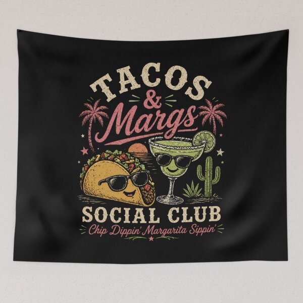 Item preview, Tacos and Margs Social Club Funny Retro Margarita Sipping Gift designed and sold by Ali-printshop.