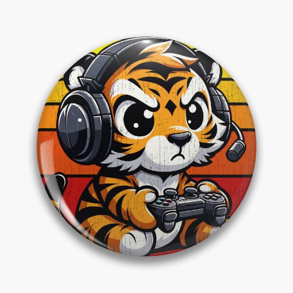 Item preview, Funny Tiger Vintage Gamer Videogames Pew Zoo Boys Girls Kids designed and sold by rafaeltto.