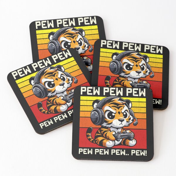 Item preview, Funny Tiger Vintage Gamer Videogames Pew Zoo Boys Girls Kids designed and sold by rafaeltto.