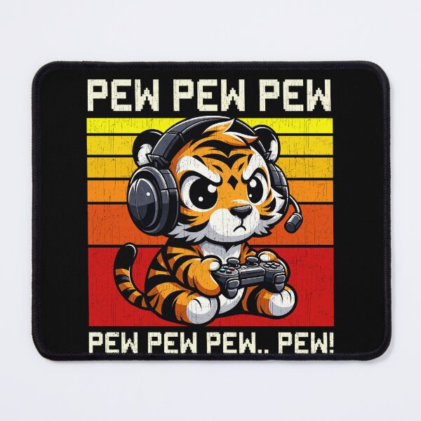 Item preview, Funny Tiger Vintage Gamer Videogames Pew Zoo Boys Girls Kids designed and sold by rafaeltto.