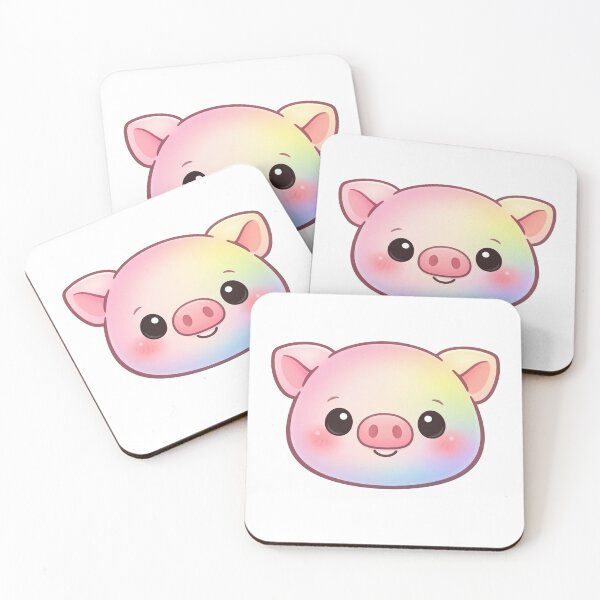 Item preview, Cute Rainbow Kawaii Pig Face designed and sold by Owcomm.