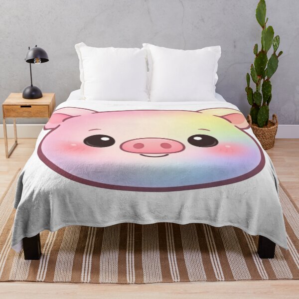Item preview, Cute Rainbow Kawaii Pig Face designed and sold by Owcomm.