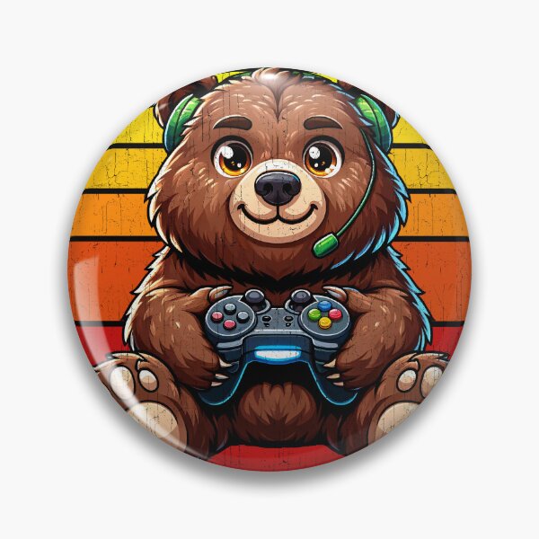 Item preview, Funny Bear Vintage Gamer Videogames Pew Zoo Boys Girls Kids designed and sold by rafaeltto.