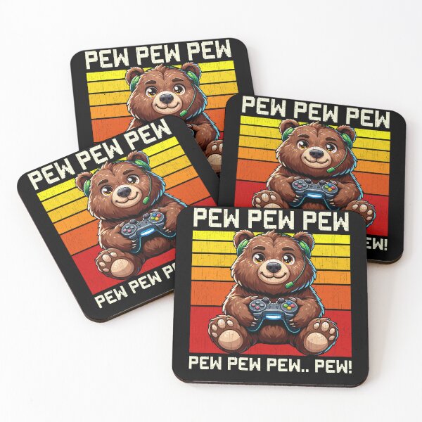 Item preview, Funny Bear Vintage Gamer Videogames Pew Zoo Boys Girls Kids designed and sold by rafaeltto.