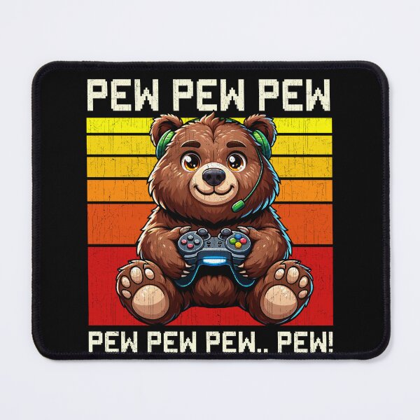 Item preview, Funny Bear Vintage Gamer Videogames Pew Zoo Boys Girls Kids designed and sold by rafaeltto.