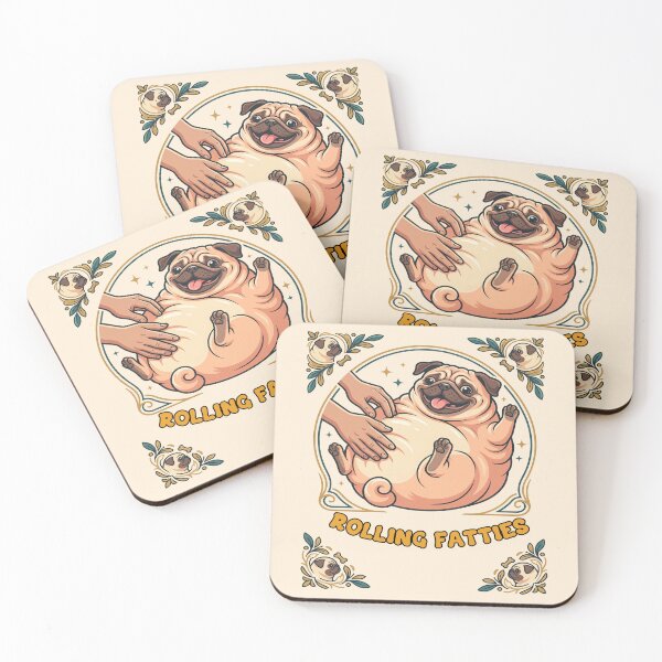 Item preview, Rubbing Pug Belly Rolling Fatties designed and sold by TeeARTHY.