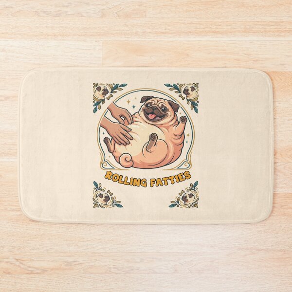 Item preview, Rubbing Pug Belly Rolling Fatties designed and sold by TeeARTHY.