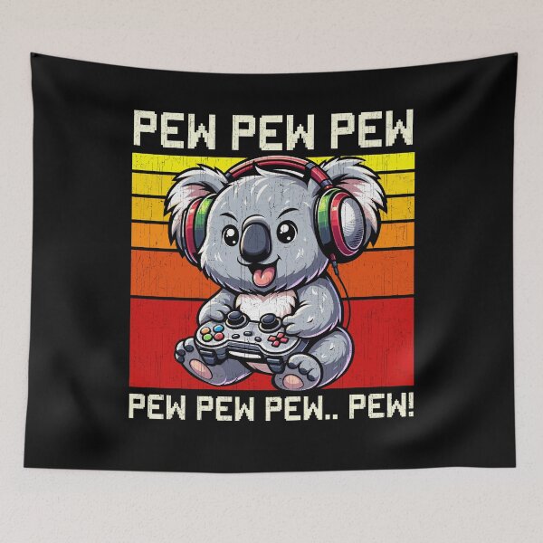 Item preview, Funny Koala Vintage Gamer Videogames Pew Zoo Boys Girls Kids designed and sold by rafaeltto.
