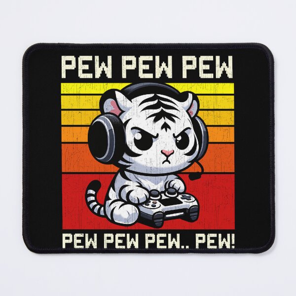 Item preview, Funny White Tiger Vintage Gamer Videogames Pew Zoo Boys Girls Kids designed and sold by rafaeltto.