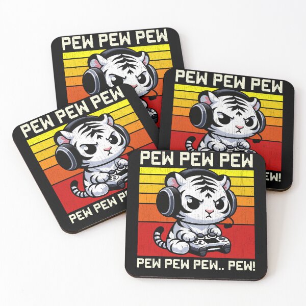 Item preview, Funny White Tiger Vintage Gamer Videogames Pew Zoo Boys Girls Kids designed and sold by rafaeltto.