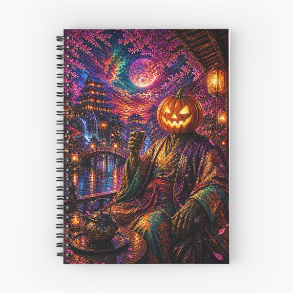 Item preview, Headless Horseman Japanese Garden - Gothic Fantasy Halloween Art designed and sold by TheHorsemanRidesAgain.