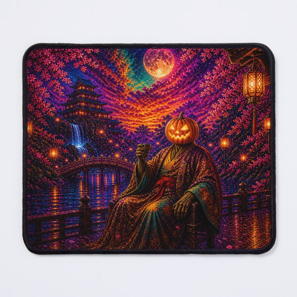 Item preview, Headless Horseman Japanese Garden - Gothic Fantasy Halloween Art designed and sold by TheHorsemanRidesAgain.