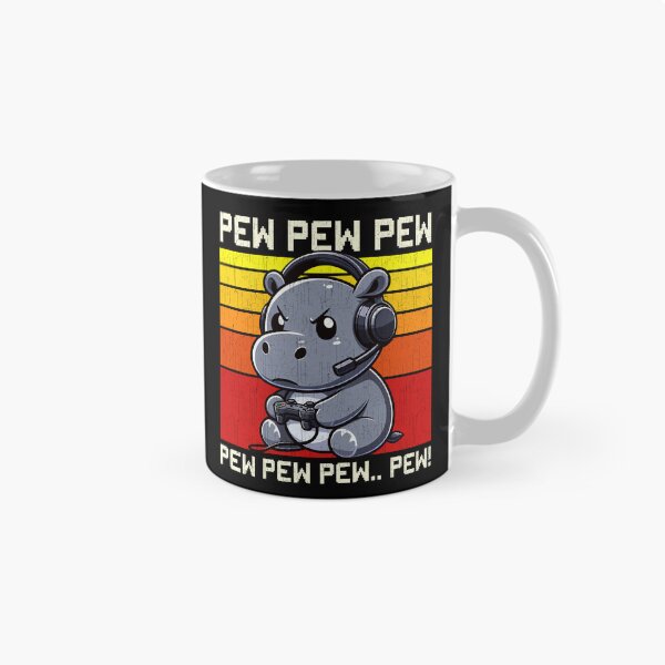Item preview, Funny Hippopotamus Vintage Gamer Videogames Pew Zoo Boys Girls Kids designed and sold by rafaeltto.