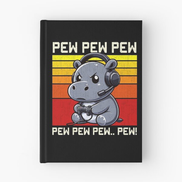 Item preview, Funny Hippopotamus Vintage Gamer Videogames Pew Zoo Boys Girls Kids designed and sold by rafaeltto.