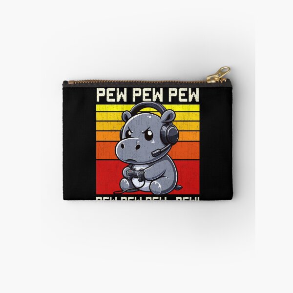 Item preview, Funny Hippopotamus Vintage Gamer Videogames Pew Zoo Boys Girls Kids designed and sold by rafaeltto.