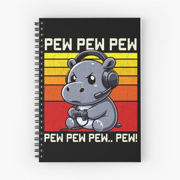 Item preview, Funny Hippopotamus Vintage Gamer Videogames Pew Zoo Boys Girls Kids designed and sold by rafaeltto.