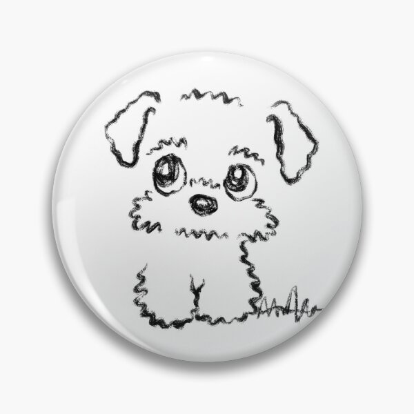 Item preview, A brush-painted portrait of a Maltese designed and sold by Toru Sanogawa.