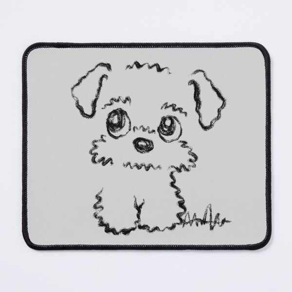 Item preview, A brush-painted portrait of a Maltese designed and sold by Toru Sanogawa.