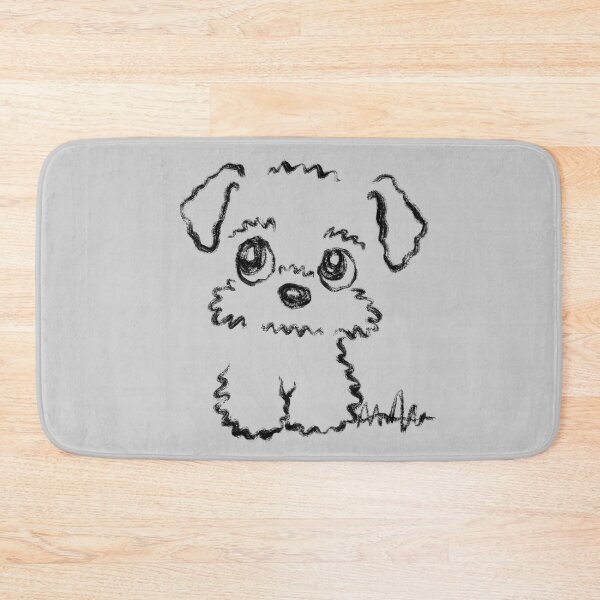 Item preview, A brush-painted portrait of a Maltese designed and sold by Toru Sanogawa.