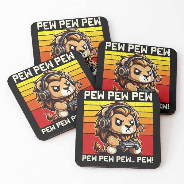 Item preview, Funny Lion Vintage Gamer Videogames Pew Zoo Boys Girls Kids designed and sold by rafaeltto.