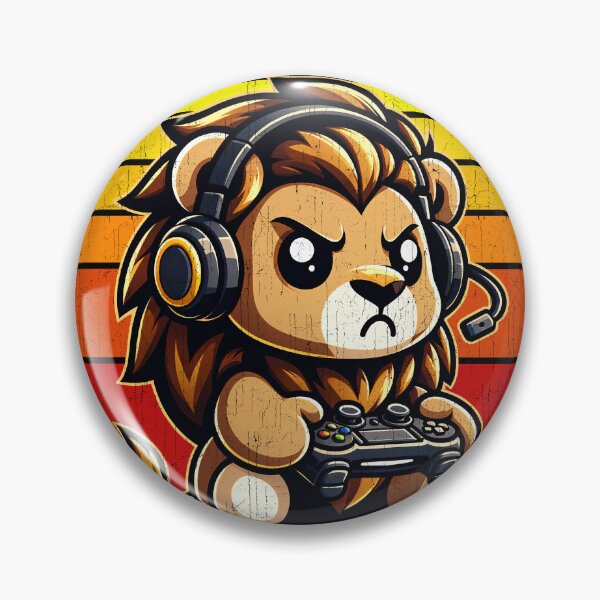Item preview, Funny Lion Vintage Gamer Videogames Pew Zoo Boys Girls Kids designed and sold by rafaeltto.