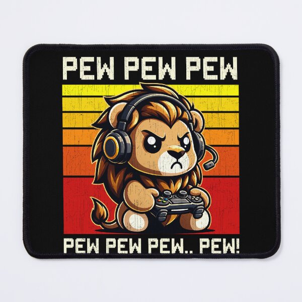 Item preview, Funny Lion Vintage Gamer Videogames Pew Zoo Boys Girls Kids designed and sold by rafaeltto.
