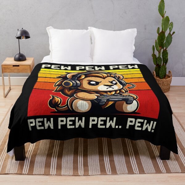 Item preview, Funny Lion Vintage Gamer Videogames Pew Zoo Boys Girls Kids designed and sold by rafaeltto.