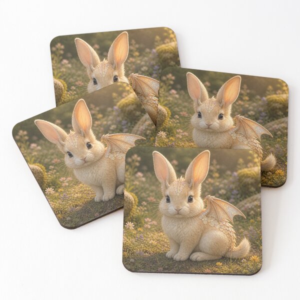 Item preview, Dragon Bunny (Dragnny) | Cute Fantasy Rabbit Art, Magical Woodland Creature designed and sold by FantasyHybrids.