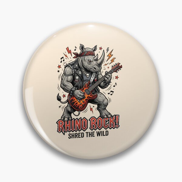 Item preview, Rhino Shredding Guitar Rhino Rock designed and sold by TeeARTHY.