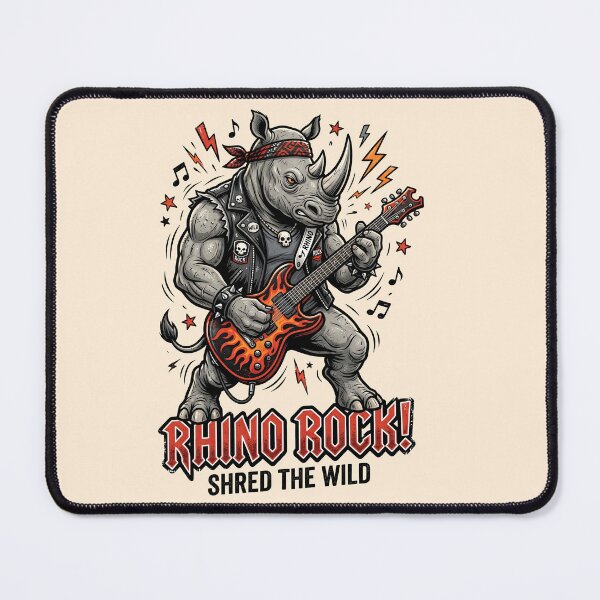 Item preview, Rhino Shredding Guitar Rhino Rock designed and sold by TeeARTHY.