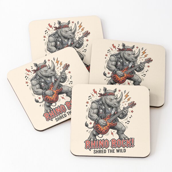 Item preview, Rhino Shredding Guitar Rhino Rock designed and sold by TeeARTHY.