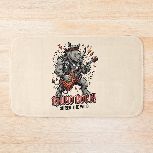 Item preview, Rhino Shredding Guitar Rhino Rock designed and sold by TeeARTHY.