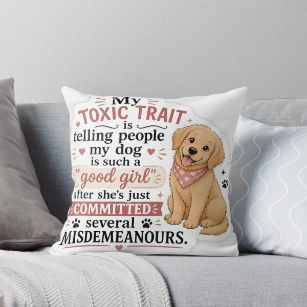 Item preview, My Toxic Trait Dog Meme – Good Girl Mischief Funny Dog  designed and sold by DrakeDogShop.