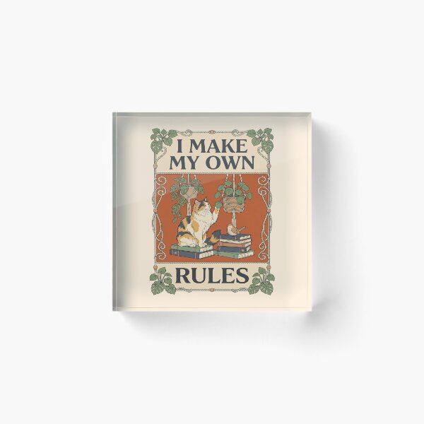 Item preview, Calico Cat Sitting on Books Make My Own Rules designed and sold by TeeARTHY.
