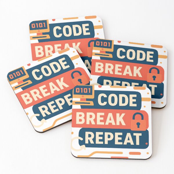 Item preview, Code Break Repeat – Funny Programmer Coding Life Cycle Design designed and sold by LogicFits.