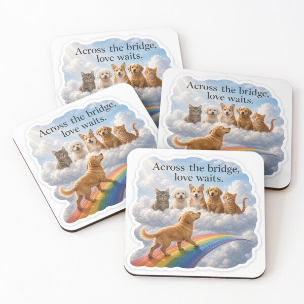 Item preview, Across the Rainbow Bridge Love Waits designed and sold by DrakeDogShop.