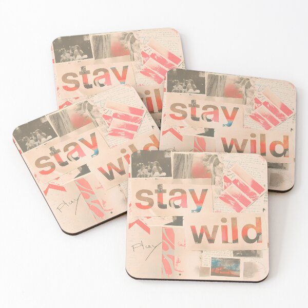 Item preview, Stay Wild Grunge Collage Typography Collection Design designed and sold by ART ATTACK ZONE.