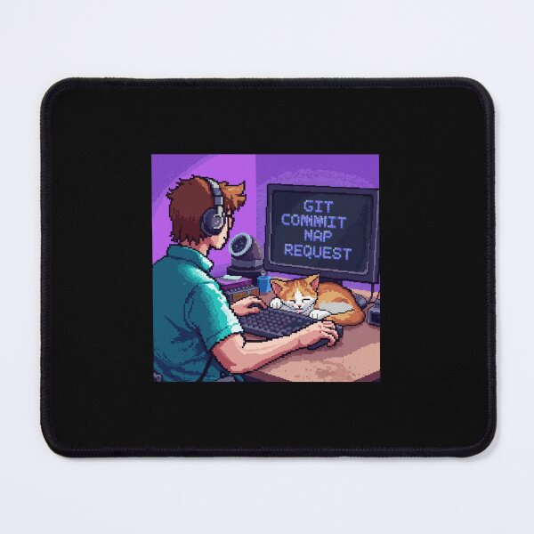Item preview, Git Commit Nap Request Pixel Art for Web Developers Cats Lovers! designed and sold by Paws And Pixels Co.