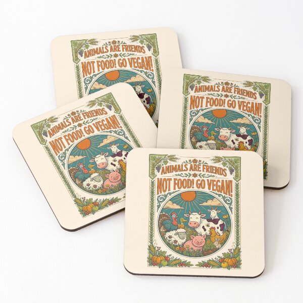 Item preview, Farm Animals Go Vegan Friends Not Food designed and sold by TeeARTHY.