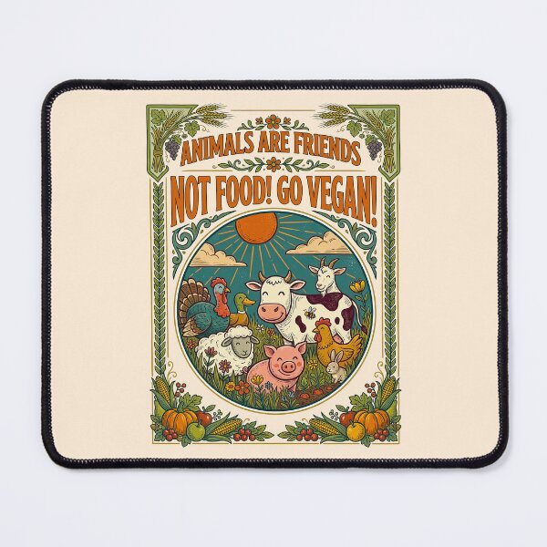 Item preview, Farm Animals Go Vegan Friends Not Food designed and sold by TeeARTHY.