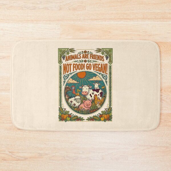 Item preview, Farm Animals Go Vegan Friends Not Food designed and sold by TeeARTHY.