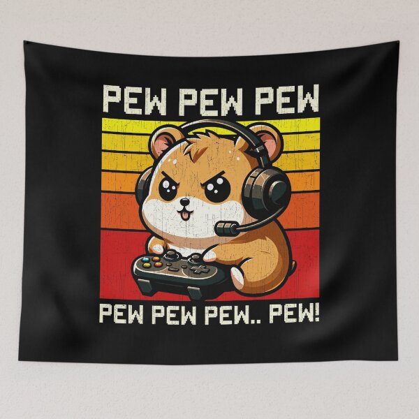 Item preview, Funny Guinea Pig Vintage Gamer Videogames Pew Zoo Boys Girls Kids designed and sold by rafaeltto.