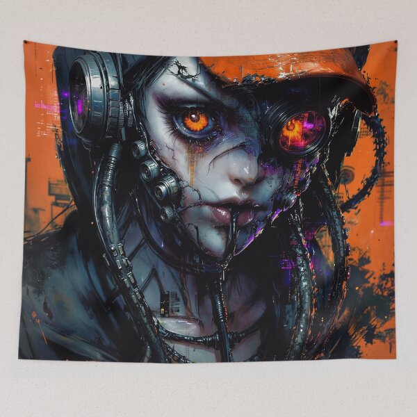 Item preview, Your Creation: Cyberpunk Girl with Mechanical Eye designed and sold by Insomnia Art Designs.